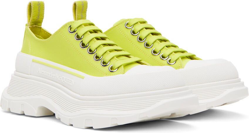 Alexander McQueen Green Tread Slick Sneakers - Picture 2