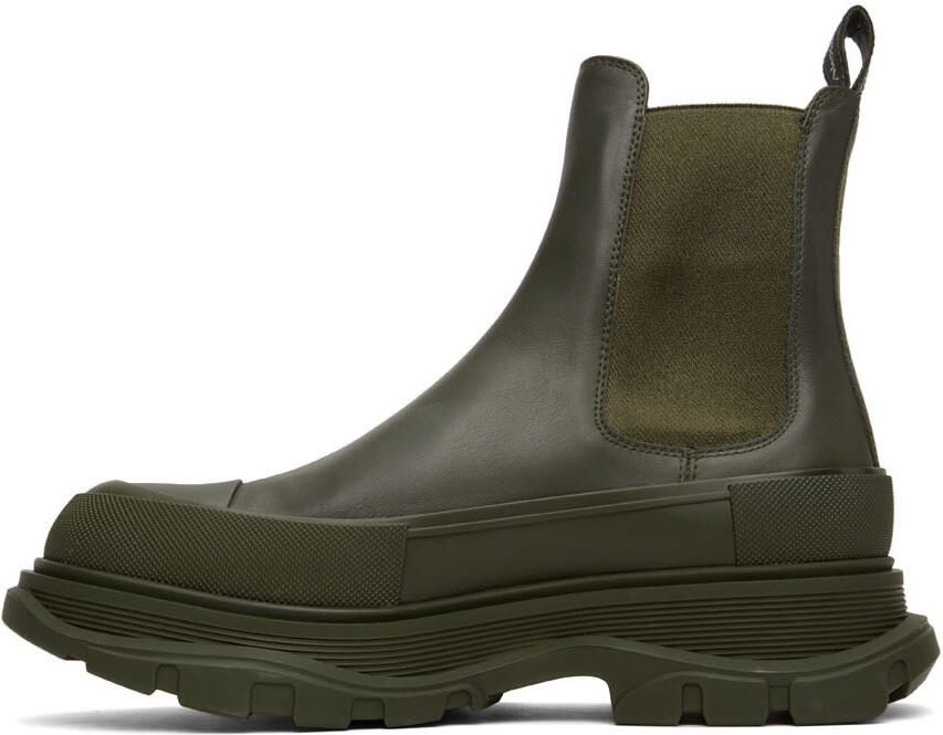 Alexander McQueen Khaki Tread Slick Chelsea Boots - Picture 2