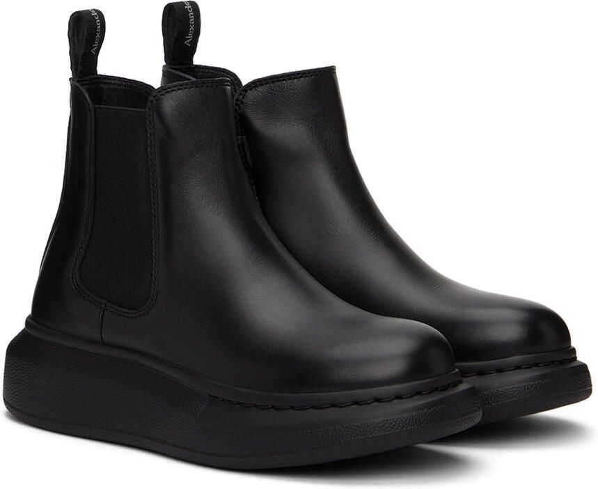 Alexander McQueen Kids Black Hybrid Chelsea Boots - Picture 2