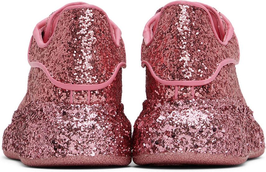 Alexander McQueen Kids Pink All Over Glitter Sneakers