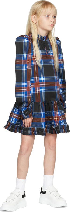 Alexander McQueen Kids White & Black Oversized Velcro Sneakers - Picture 4