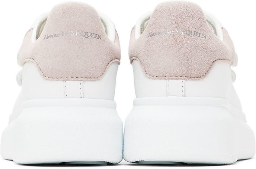Alexander McQueen Kids White & Pink Oversized Velcro Sneakers