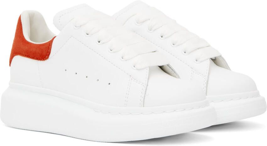 Alexander McQueen Kids White & Red Oversized Sneakers - Picture 2