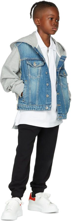 Alexander McQueen Kids White & Red Oversized Sneakers - Picture 4