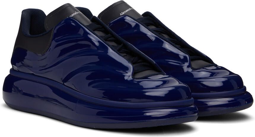 Alexander McQueen Navy Gloss Lux Sneakers - Picture 2