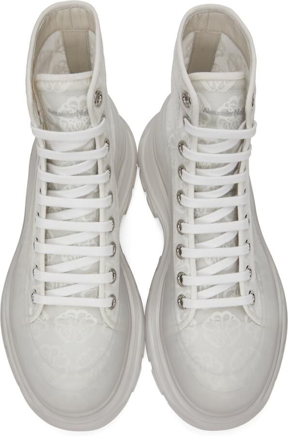 Alexander McQueen Off-White Print Tread Slick High Sneakers - Picture 3