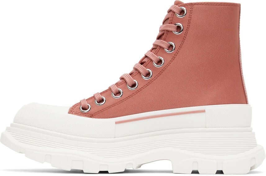 Alexander McQueen Pink Tread Slick High Sneakers - Picture 3