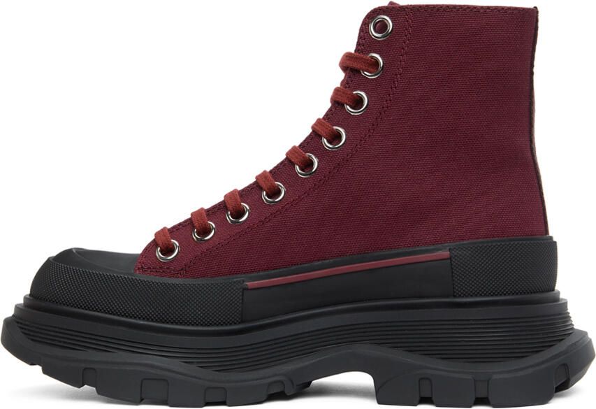 Alexander McQueen Purple Tread Slick High Sneakers - Picture 2