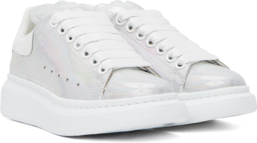 Alexander McQueen Silver Iridescent Sneakers - Picture 2