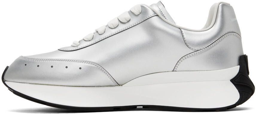 Alexander McQueen Silver Sprint Runner Sneakers - Picture 3