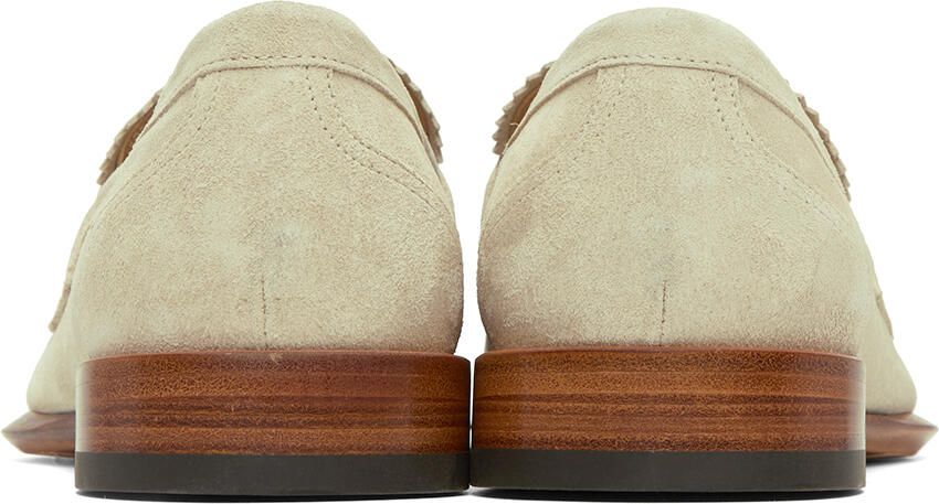 Alexander McQueen Taupe Suede Loafers