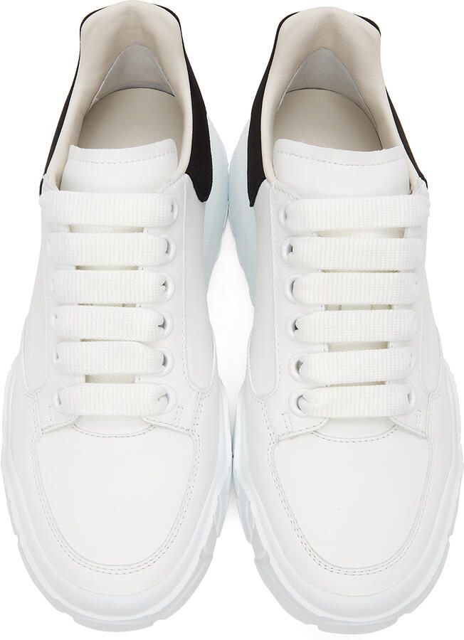 Alexander McQueen White & Black Court Trainer Sneakers