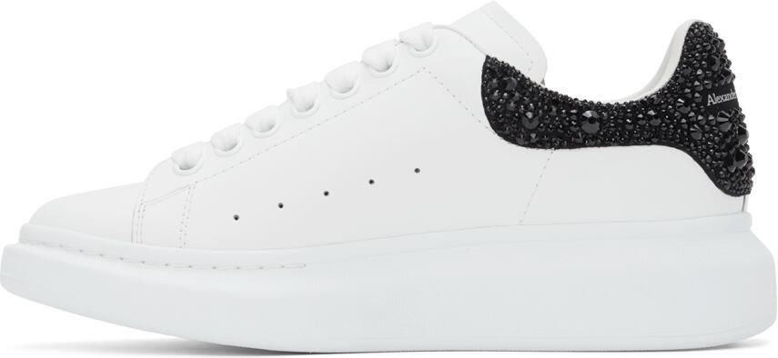 Alexander McQueen White & Black Embellished Oversized Sneakers - Picture 3