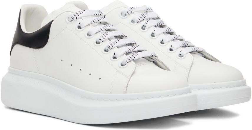 Alexander McQueen White & Black Oversized Sneakers - Picture 2