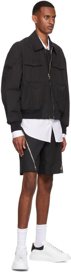 Alexander McQueen White & Black Oversized Sneakers - Picture 4