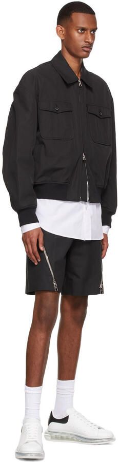 Alexander McQueen White & Black Oversized Sneakers - Picture 4