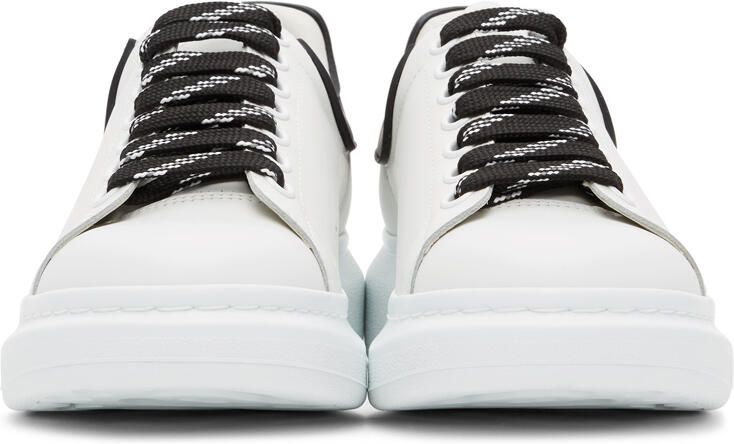 Alexander McQueen White & Black Oversized Sneakers - Picture 3
