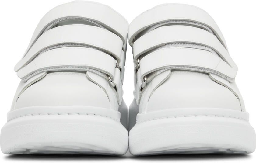 Alexander McQueen White & Black Oversized Velcro Sneakers - Picture 3