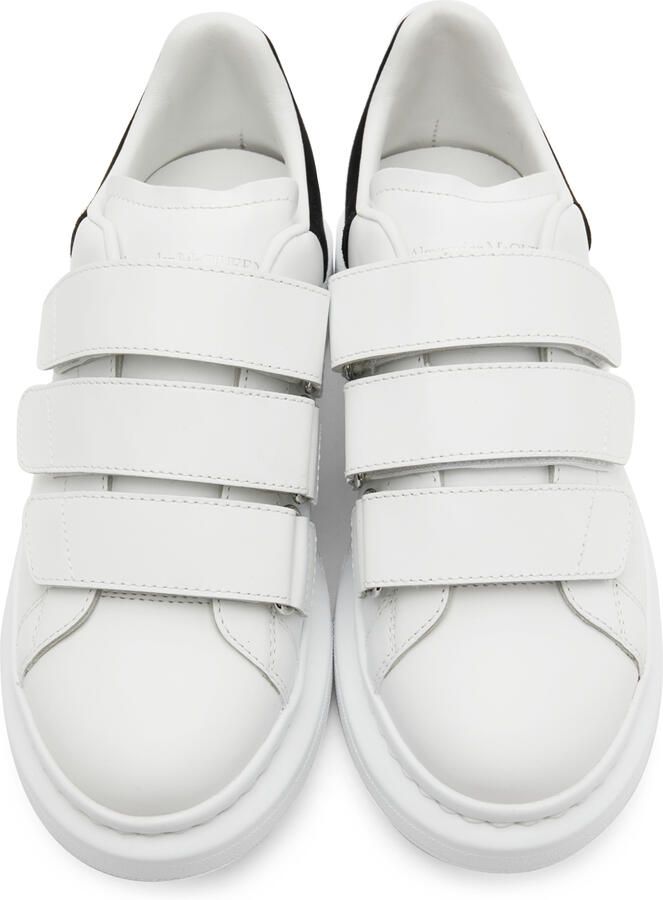 Alexander McQueen White & Black Oversized Velcro Sneakers