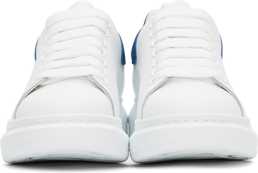 Alexander McQueen White & Blue Oversized Sneakers - Picture 3
