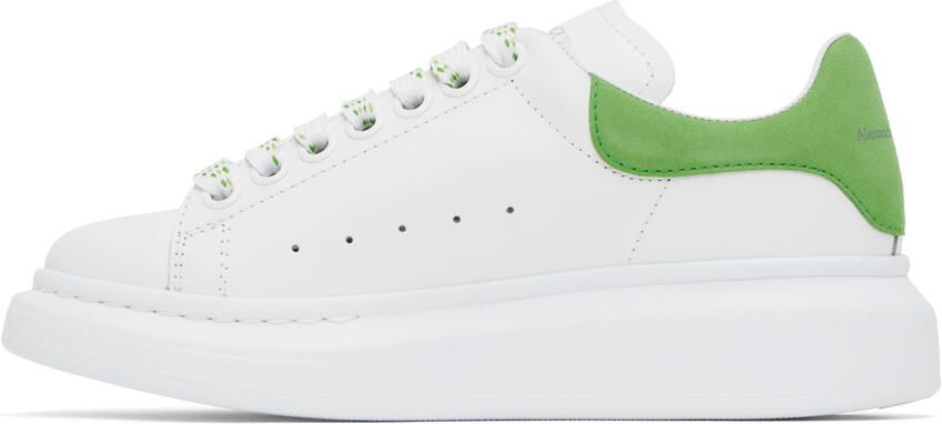 Alexander McQueen White & Green Oversized Sneakers - Picture 3
