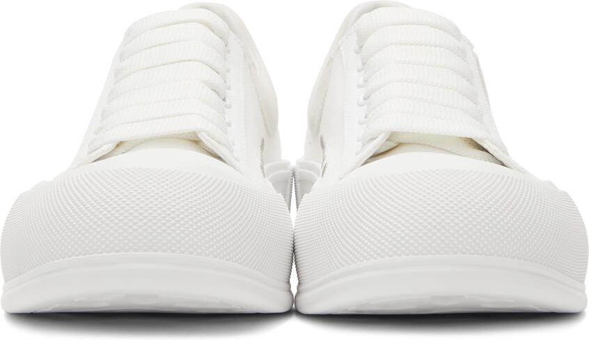 Alexander McQueen White & Off-White Deck Plimsoll Sneakers - Picture 3