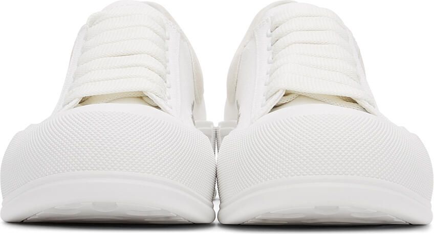 Alexander McQueen White & Off-White Deck Plimsoll Sneakers - Picture 3