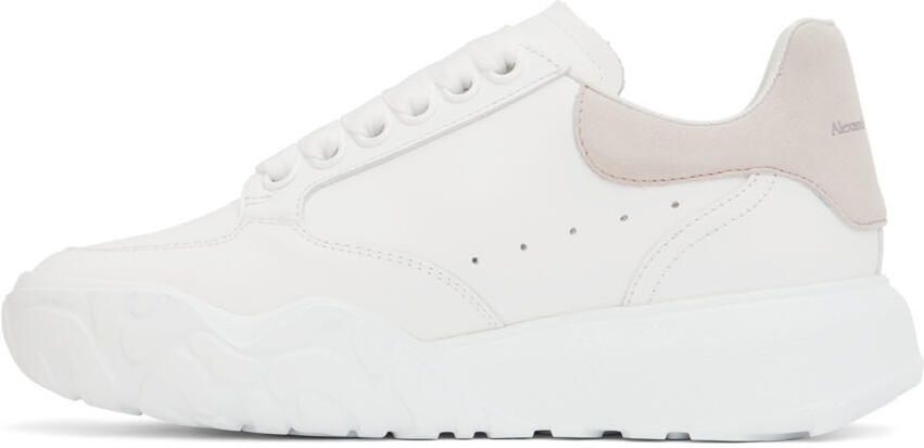 Alexander McQueen White & Pink Court Sneakers - Picture 3