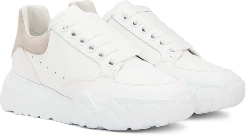 Alexander McQueen White & Pink Court Sneakers - Picture 2
