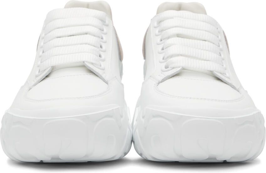 Alexander McQueen White & Pink Court Trainer Sneakers - Picture 3