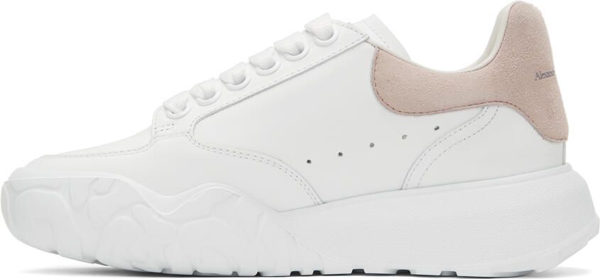 Alexander McQueen White & Pink Court Trainer Sneakers - Picture 4