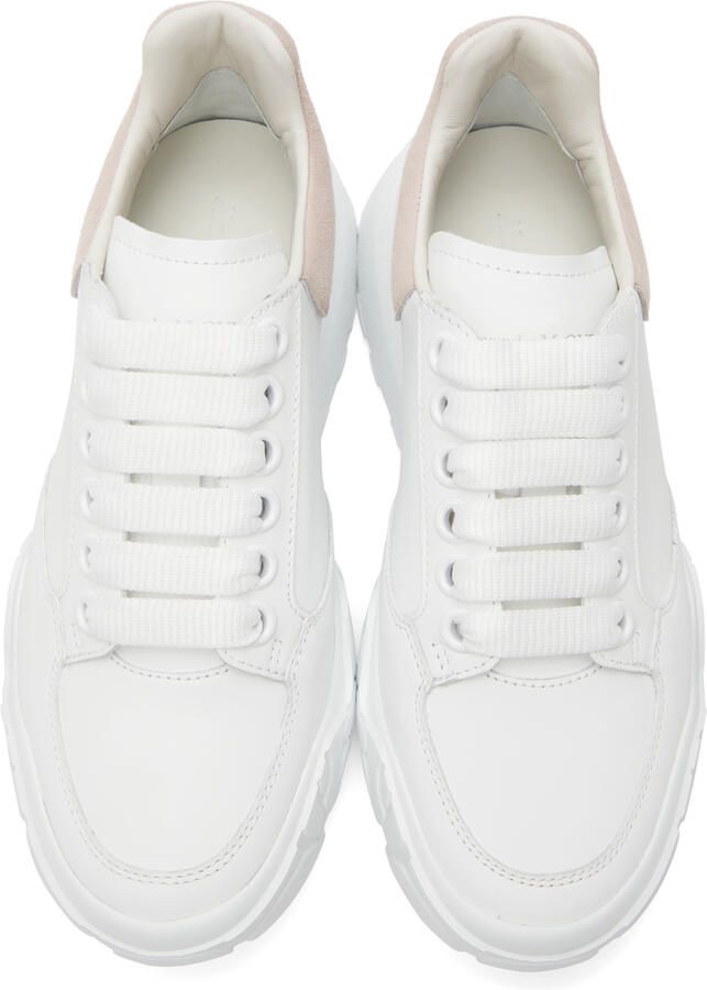 Alexander McQueen White & Pink Court Trainer Sneakers