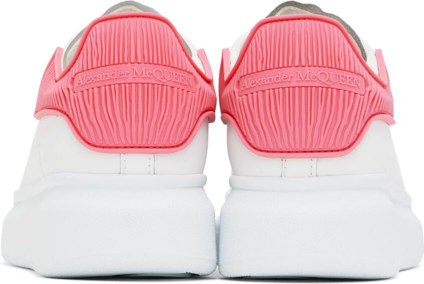 Alexander McQueen White & Pink Oversized Sneakers