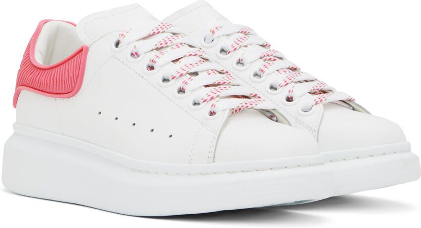 Alexander McQueen White & Pink Oversized Sneakers - Picture 2