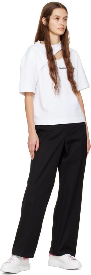 Alexander McQueen White & Pink Oversized Sneakers - Picture 4