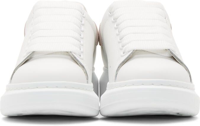 Alexander McQueen White & Pink Oversized Sneakers - Picture 3
