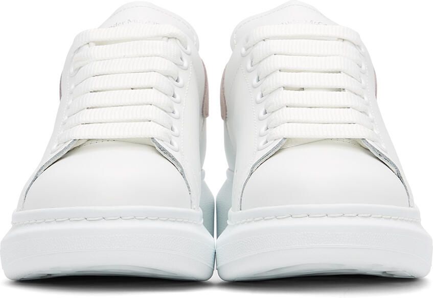 Alexander McQueen White & Pink Oversized Sneakers - Picture 3