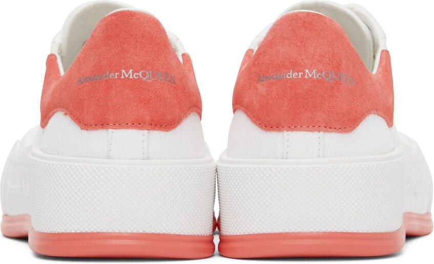 Alexander McQueen White & Pink Plimsoll Sneakers - Picture 2
