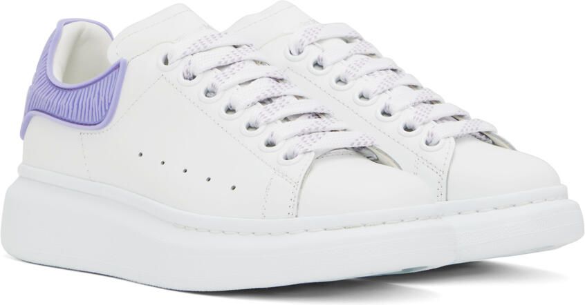 Alexander McQueen White & Purple Oversized Sneakers - Picture 2