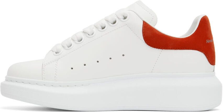 Alexander McQueen White & Red Oversized Sneakers - Picture 3