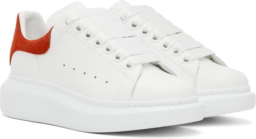 Alexander McQueen White & Red Oversized Sneakers - Picture 2