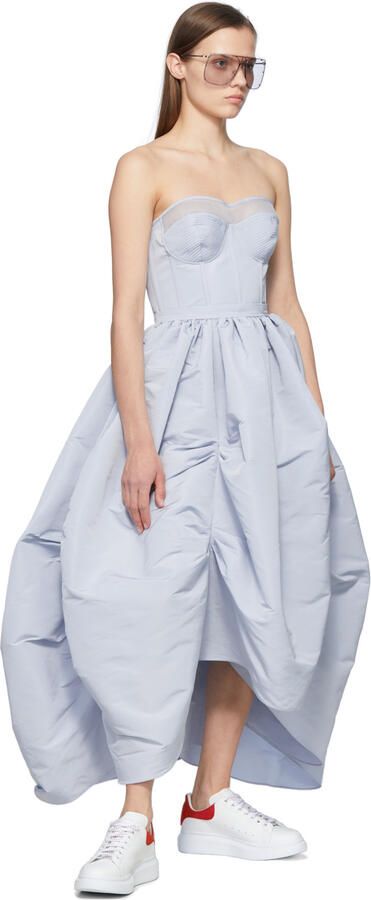 Alexander McQueen White & Red Oversized Sneakers - Picture 4