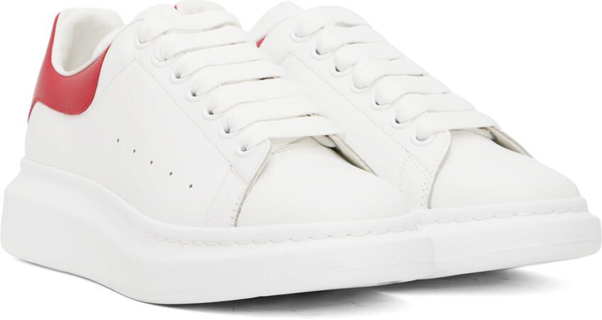 Alexander McQueen White & Red Oversized Sneakers - Picture 2