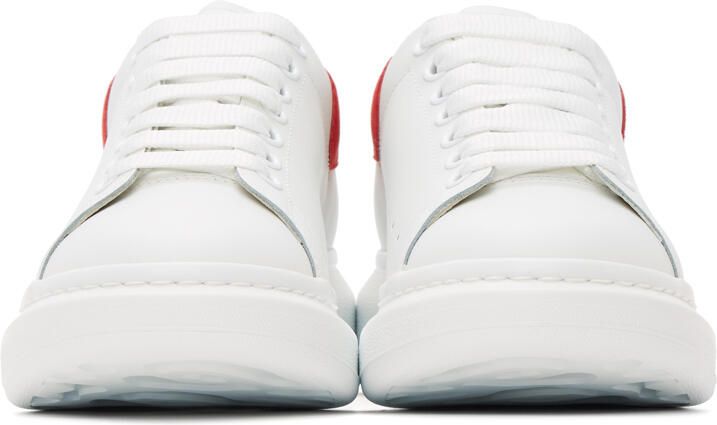Alexander McQueen White & Red Oversized Sneakers - Picture 3
