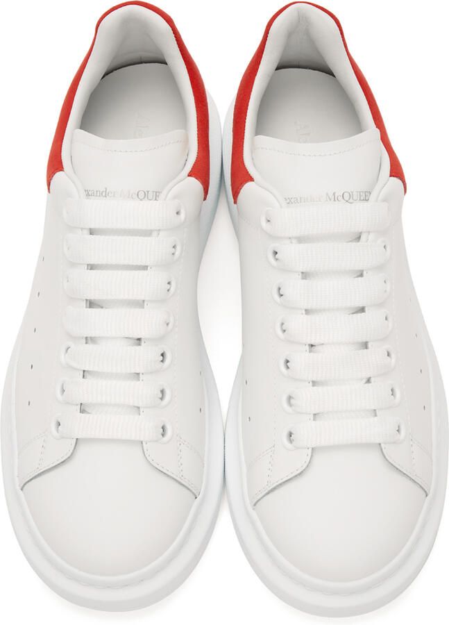 Alexander McQueen White & Red Oversized Sneakers