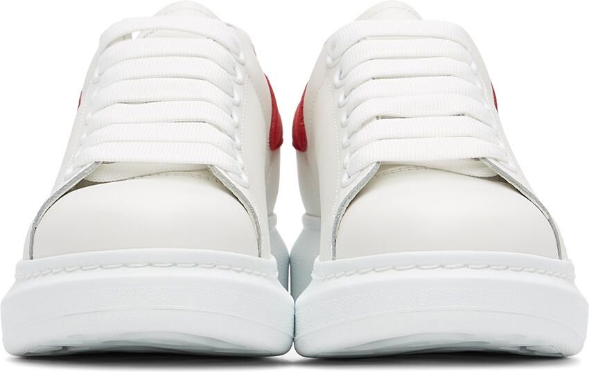 Alexander McQueen White & Red Oversized Sneakers - Picture 3
