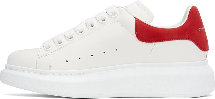 Alexander McQueen White & Red Oversized Sneakers - Picture 4