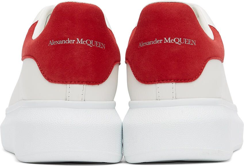 Alexander McQueen White & Red Oversized Sneakers - Picture 2