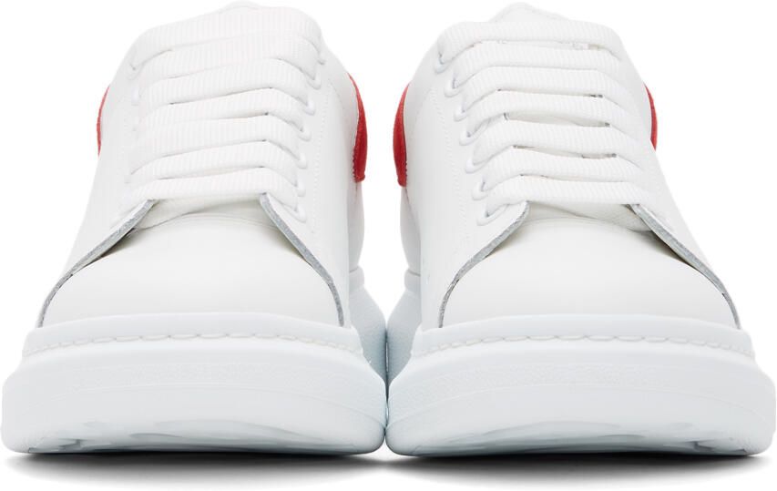 Alexander McQueen White & Red Oversized Sneakers - Picture 5