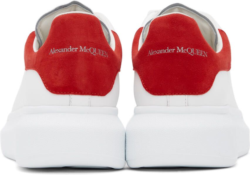 Alexander McQueen White & Red Oversized Sneakers - Picture 2